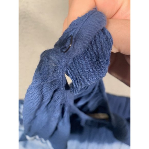 Soft Surroundings Cold Shoulder Tunic Tie Dye Gauze Like Blue Rayon Large L - Picture 12 of 12